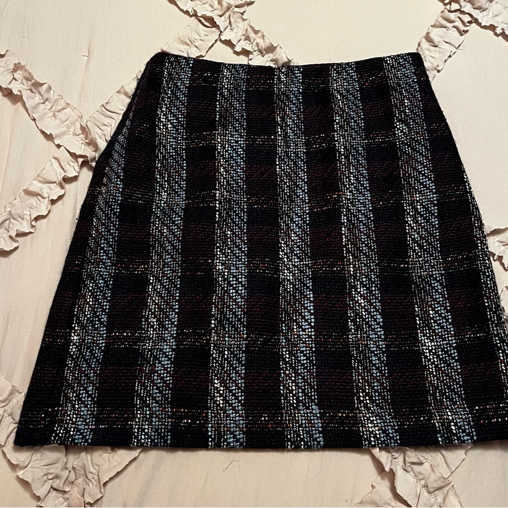 LOFT/women’s Maroon and Blue Checkered A-Line Skirt size 2